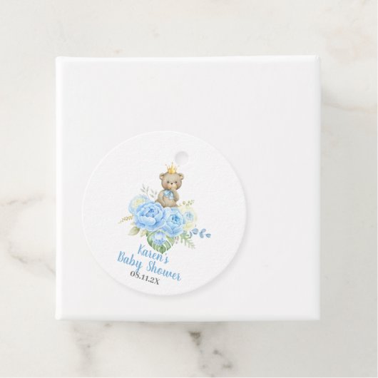Teddy Bear Baby shower Boy Bedankjes Labels (In situ)