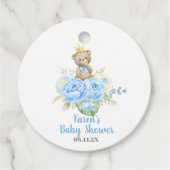 Teddy Bear Baby shower Boy Bedankjes Labels (Voorkant)