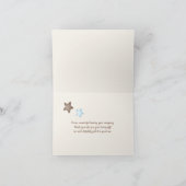 Teddy Bear Baby shower Boy Bedankkaart (Binnen)