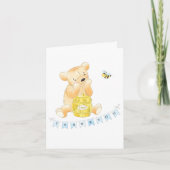 Teddy Bear Baby shower Boy Bedankt Notitiekaartje (Voorkant)
