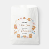 Teddy Bear Baby Shower Boy | Cute Blue Bear Bedankzakje (Voorkant)