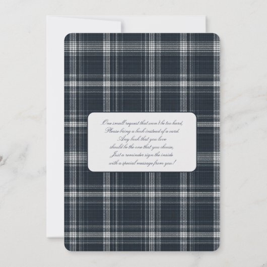 Teddy Bear Baby shower Boy Kaart (Achterkant)