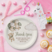 Teddy Bear Baby shower Boy Papieren Bordje (Feest)