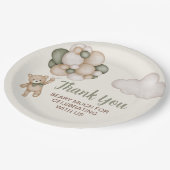 Teddy Bear Baby shower Boy Papieren Bordje (Gekanteld)