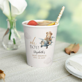 Teddy Bear Baby Shower Boy party Papieren Bekers