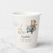 Teddy Bear Baby Shower Boy party Papieren Bekers (Voorkant)