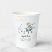 Teddy Bear Baby Shower Boy party Papieren Bekers (Voorkant)