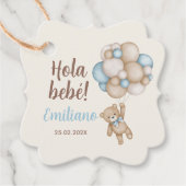 Teddy Bear Baby shower Boy Spaans Bedankjes Labels (Voorkant)