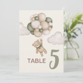 Teddy Bear Baby shower Boy tafelteken Kaart (Staand voorkant)
