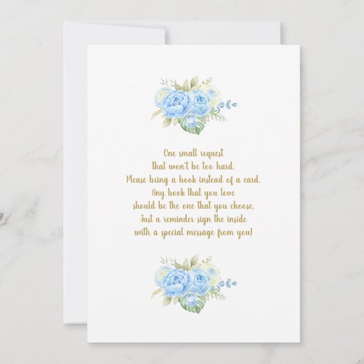 Teddy Bear Baby shower Boy Uitnodiging (Achterkant)