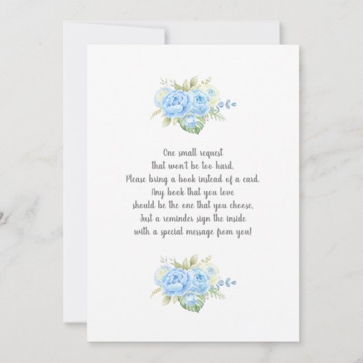 Teddy Bear Baby shower Boy Uitnodiging (Achterkant)