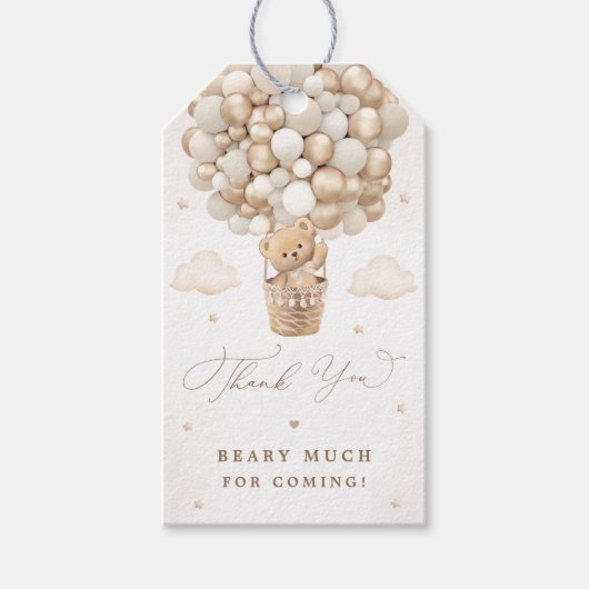 Teddy Bear Baby shower Cadeaulabel (Voorkant)