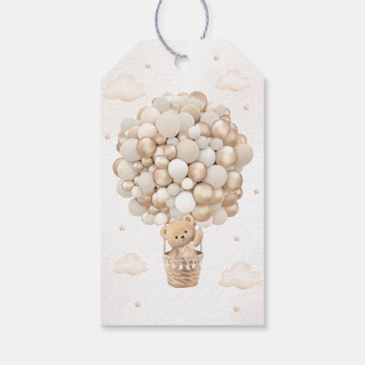 Teddy Bear Baby shower Cadeaulabel (Achterkant)