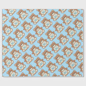 Teddy Bear Baby shower Cadeaupapier (Vlak)