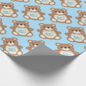 Teddy Bear Baby shower Cadeaupapier (Hoek)