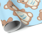Teddy Bear Baby shower Cadeaupapier (Rol Hoek)
