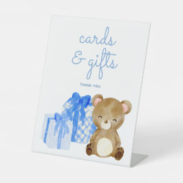Teddy Bear Baby shower Cadeaus en Kaarten Reclamebord Met Voetstuk