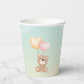 Teddy Bear Baby shower Cups Papieren Bekers (Achterkant)