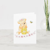 Teddy Bear Baby shower Dank je Notitiekaartje (Voorkant)