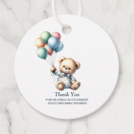 Teddy Bear Baby shower Dank je wel Bedankjes Labels
