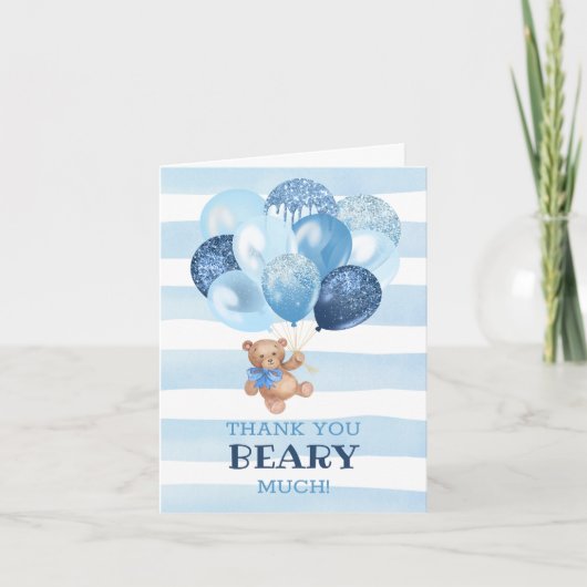 Teddy Bear Baby shower Dank je wel Bedankkaart (Voorkant)