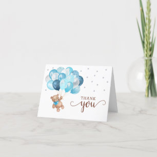 Teddy Bear Baby shower Dank je wel Bedankkaart