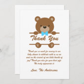 Teddy Bear Baby shower Dank je wel Bedankkaart (Voorkant / Achterkant)