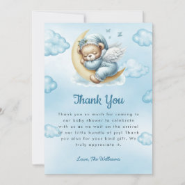 Teddy Bear Baby shower Dank je wel Bedankkaart