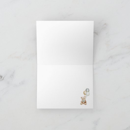 Teddy Bear Baby shower Dank je wel Bedankkaart (Binnen)