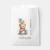 Teddy Bear Baby shower Dank je wel Bedankzakje (Voorkant)