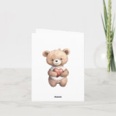 Teddy Bear Baby shower Dank je wel Notitiekaartje (Achterkant)