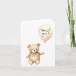 Teddy Bear Baby shower Dank je wel Notitiekaartje