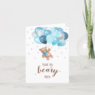 Teddy Bear Baby shower Dank u Beary Veel Kaart