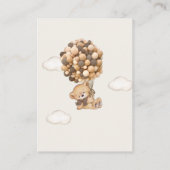 Teddy Bear Baby shower Diaper Raffle Enclosure Informatiekaartje (Achterkant)