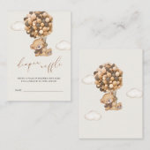 Teddy Bear Baby shower Diaper Raffle Enclosure Informatiekaartje (Voorkant / Achterkant)