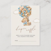 Teddy Bear Baby shower Diaper Raffle Enclosure Informatiekaartje (Voorkant)