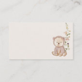 Teddy Bear Baby shower Diaper Raffle Informatiekaartje (Achterkant)
