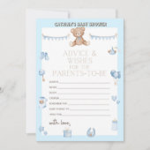 Teddy Bear Baby shower - Editable Name, 5x7 size I Kaart (Voorkant)