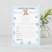 Teddy Bear Baby shower - Editable Name, 5x7 size I Kaart (Staand voorkant)