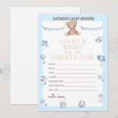 Teddy Bear Baby shower - Editable Name, 5x7 size I Kaart (Voorkant / Achterkant)