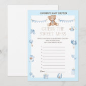 Teddy Bear Baby shower - Editable Name, 5x7 size I Kaart (Voorkant / Achterkant)