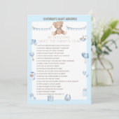 Teddy Bear Baby shower - Editable Name, 5x7 size I Kaart (Staand voorkant)