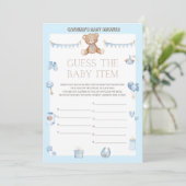 Teddy Bear Baby shower - Editable Name, 5x7 size I Kaart (Staand voorkant)