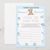 Teddy Bear Baby shower - Editable Name, 5x7 size I Kaart (Voorkant / Achterkant)