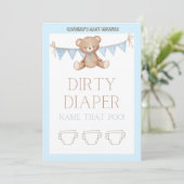 Teddy Bear Baby shower - Editable Name, 5x7 size I Kaart (Staand voorkant)