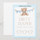 Teddy Bear Baby shower - Editable Name, 5x7 size I Kaart (Voorkant / Achterkant)