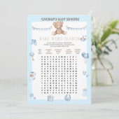 Teddy Bear Baby shower - Editable Name, 5x7 size I Kaart (Staand voorkant)