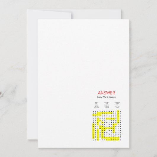 Teddy Bear Baby shower - Editable Name, 5x7 size I Kaart (Achterkant)