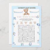 Teddy Bear Baby shower - Editable Name, 5x7 size I Kaart (Voorkant / Achterkant)