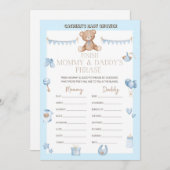 Teddy Bear Baby shower - Editable Name, 5x7 size I Kaart (Voorkant / Achterkant)